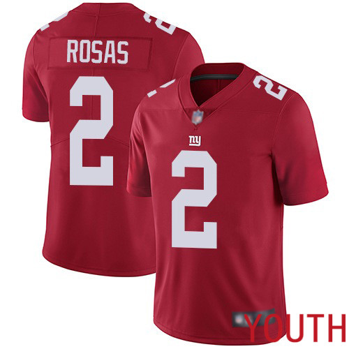 Youth New York Giants #2 Aldrick Rosas Red Limited Red Inverted Legend Football NFL Jersey->youth nfl jersey->Youth Jersey